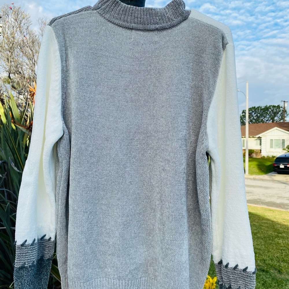 ALFRED DUNNER COLORBLOCK PATCHWORK MOCK TURTLENEC… - image 3